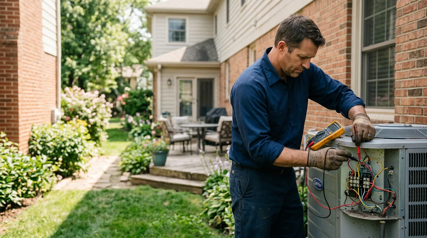 HVAC technician working near Jamesport, MO